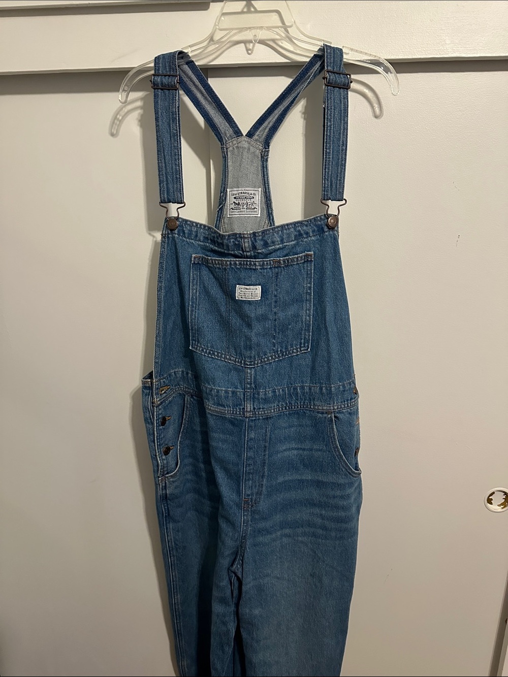NWOT LEVI Classic Blue Denim Overalls- Two Horse Brand.